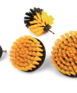 4-delige Schoonmaakborstelset voor in de boormachine - Maak velgen schoonmaken makkelijker dan ooit!